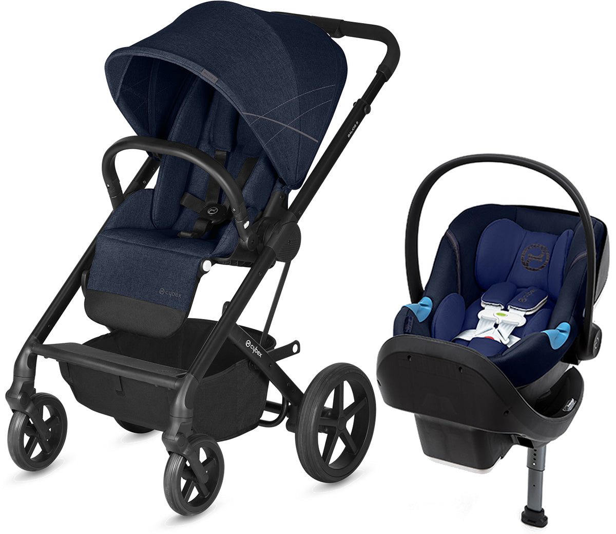 Cybex Balios S Stroller + Aton M w/SensorSafe Infant Car Seat Travel System  | Baby Earth