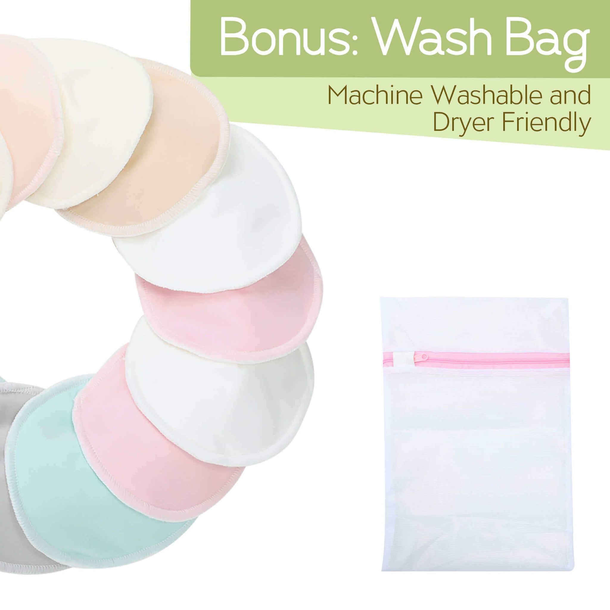 KeaBabies Organic Nursing Pads for Breastfeeding - Pastel Touch